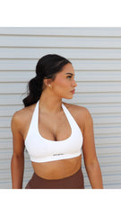 The Halter neck bra - white