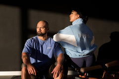 Retro cropped zip up jacket - Baby Blue