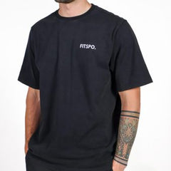 Retro Oversized Tee - Black