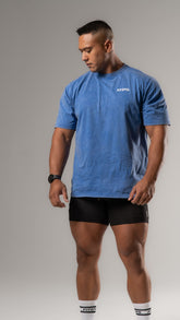 Retro Oversized Tee - Sky Blue