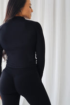 Luxe Full Zip Jacket - Classic Black