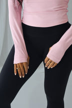 Luxe quarter zip jacket, Baby pink 🩷