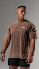 Retro Oversized Tee - Teal Brown