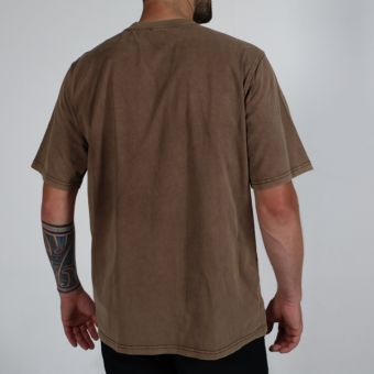 Retro Oversized Tee - Teal Brown