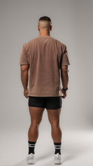 Retro Oversized Tee - Teal Brown